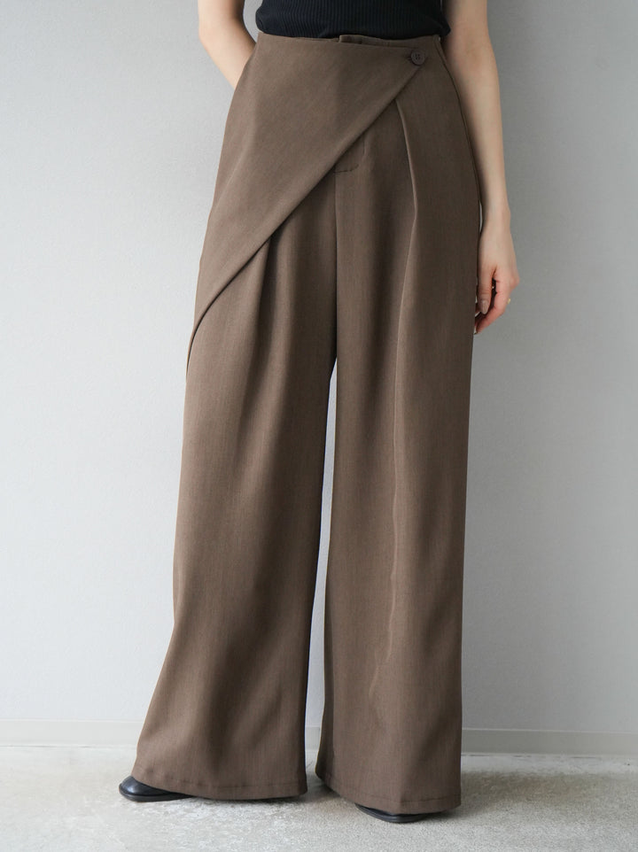 【預訂】裹身休閒褲/棕色