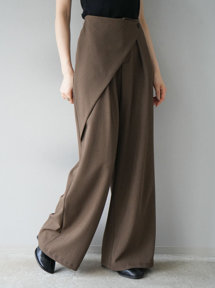 【預訂】裹身休閒褲/棕色