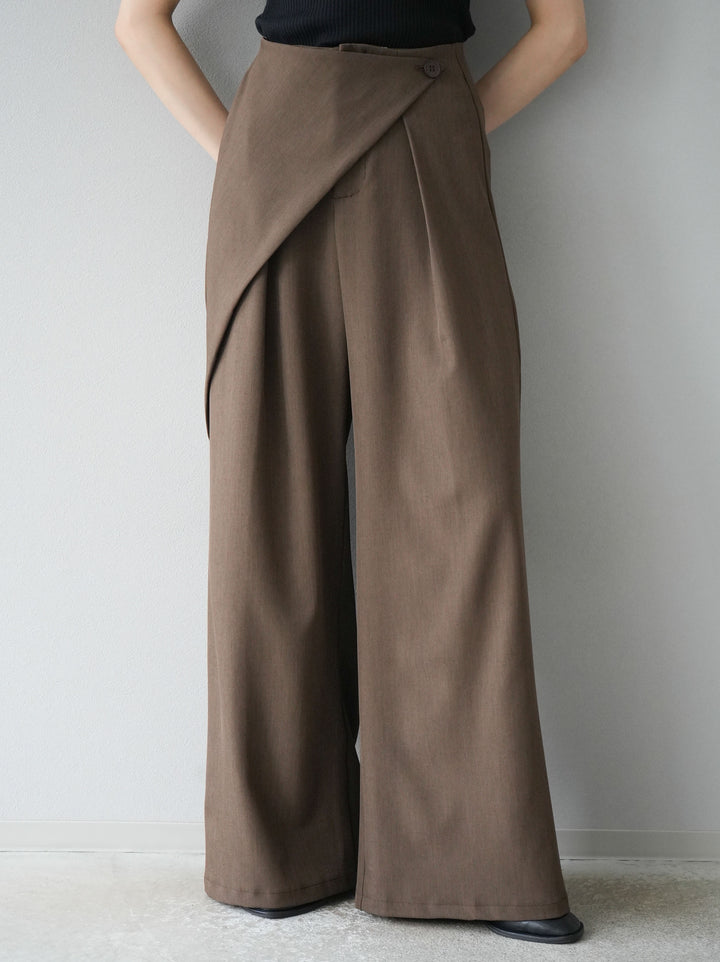 【預訂】裹身休閒褲/棕色