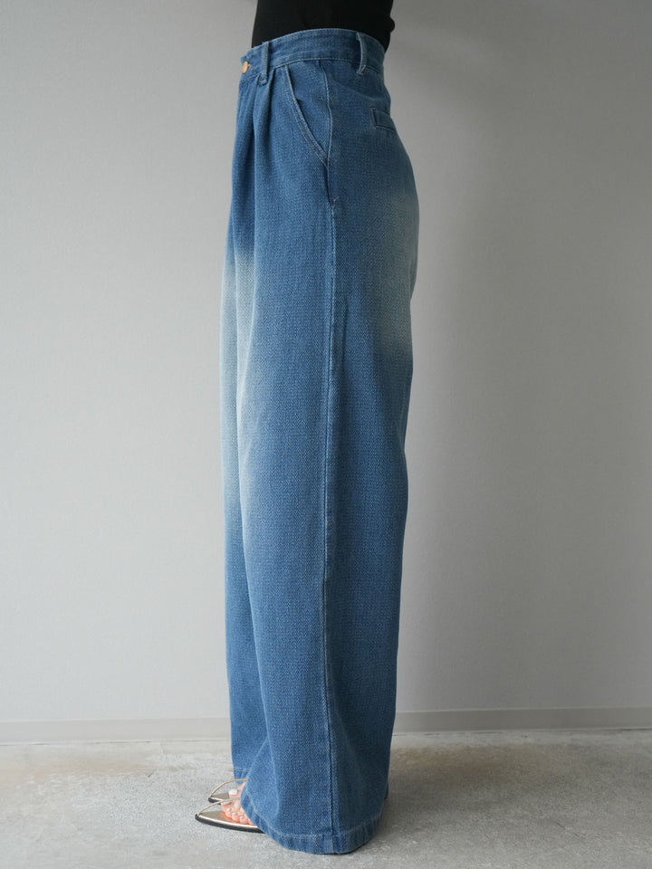 [SET] 流蘇牛仔背心＆褲子套裝/藍色（2件套）