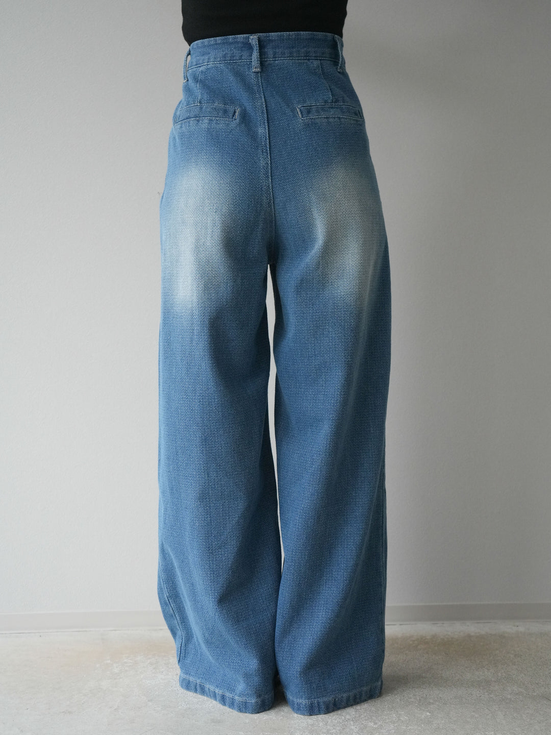 [SET] 流蘇牛仔背心＆褲子套裝/藍色（2件套）