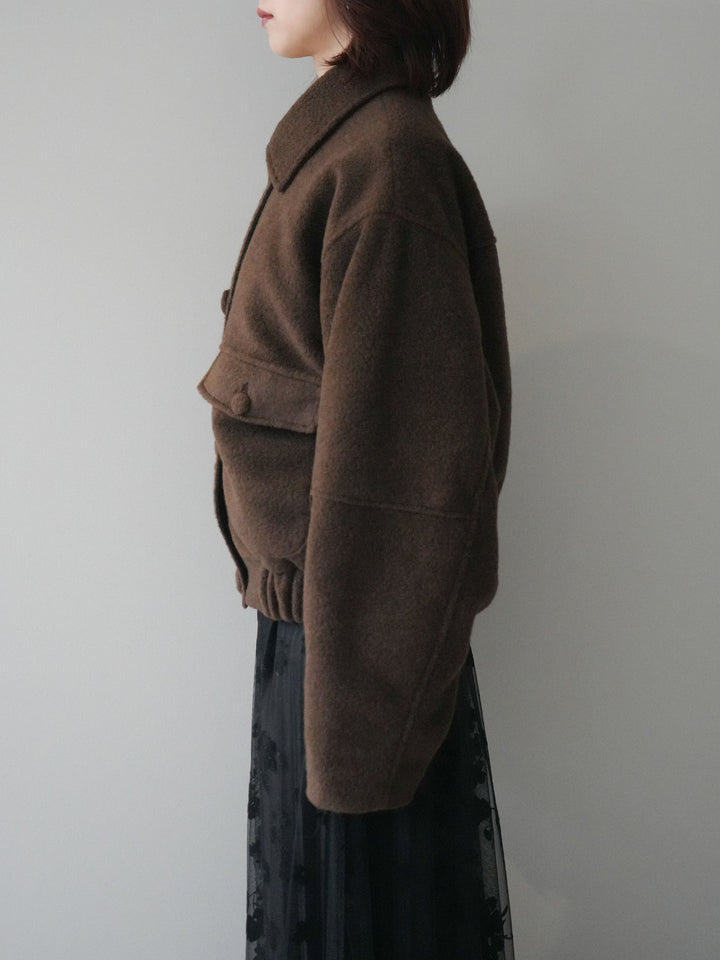 [予約]ウールライクフライトジャケット/brown