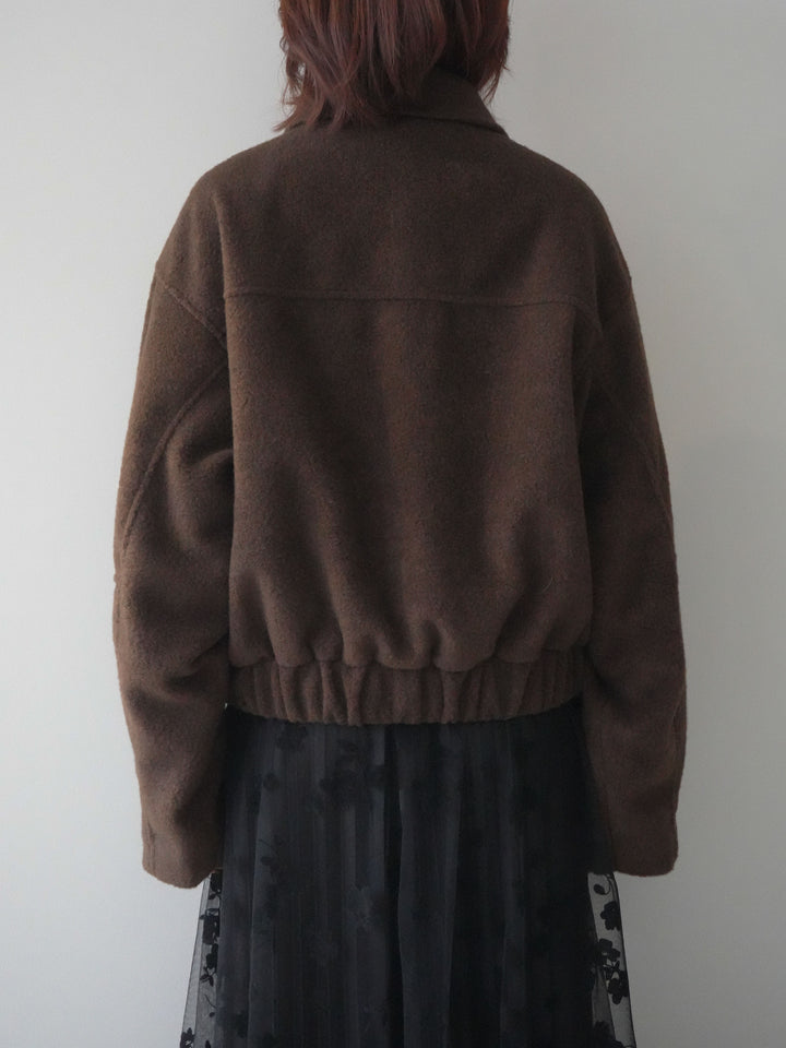 [予約]ウールライクフライトジャケット/brown