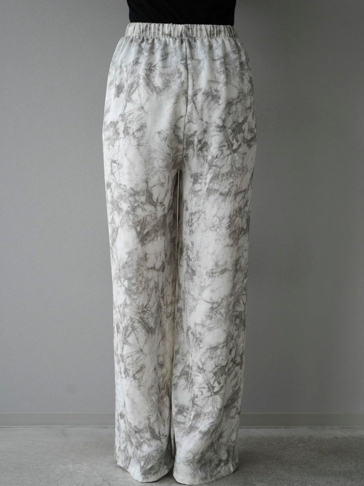 [Pre-order] Nuance Print Washer Easy Pants/Light Gray