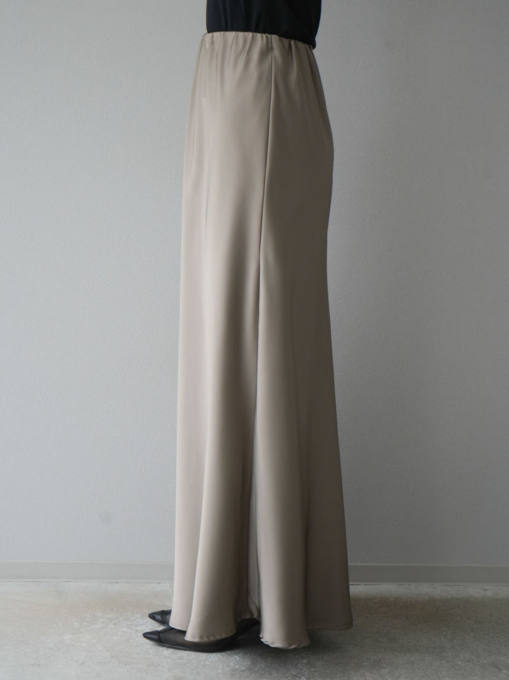 【預購】寬鬆緞面窄裙/灰色