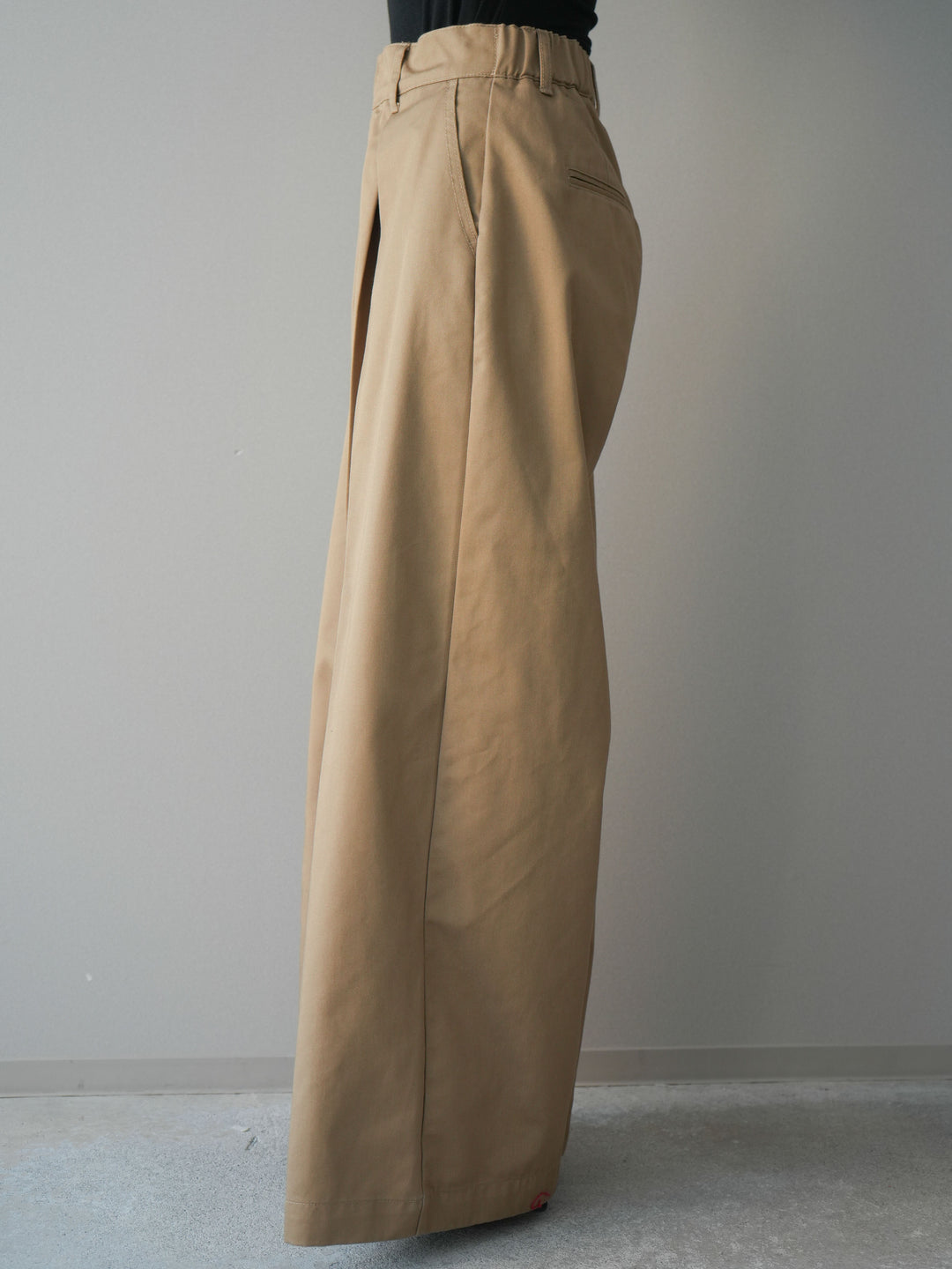 [予約]ツイルタックチノワイドパンツ/beige