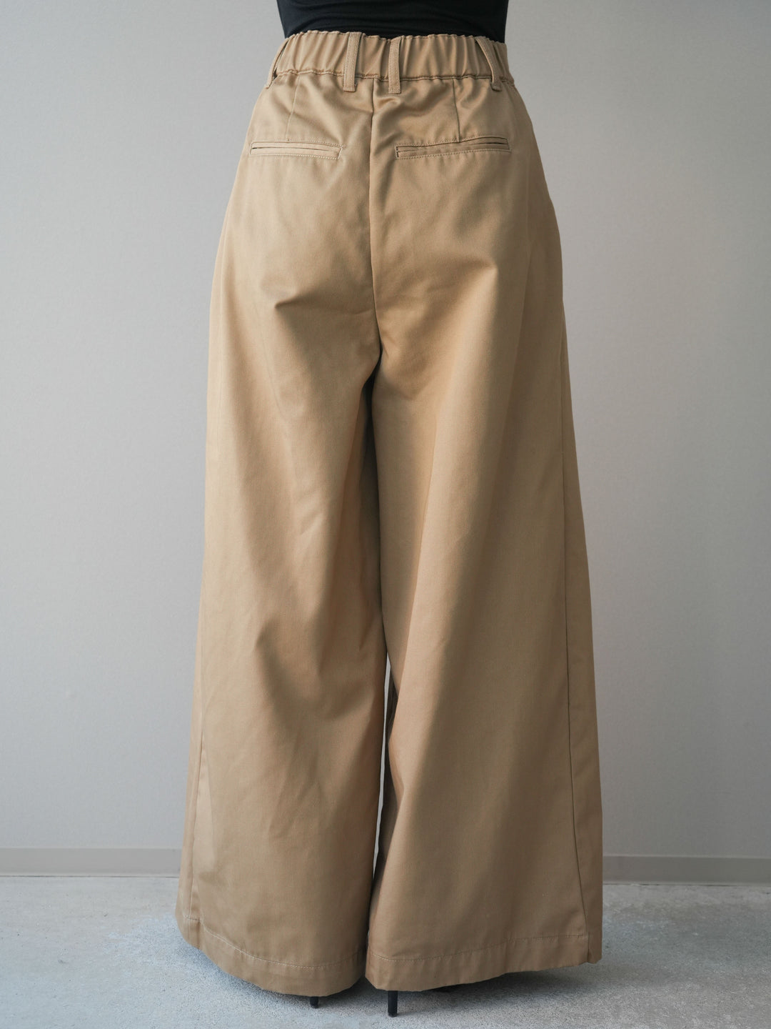 [予約]ツイルタックチノワイドパンツ/beige