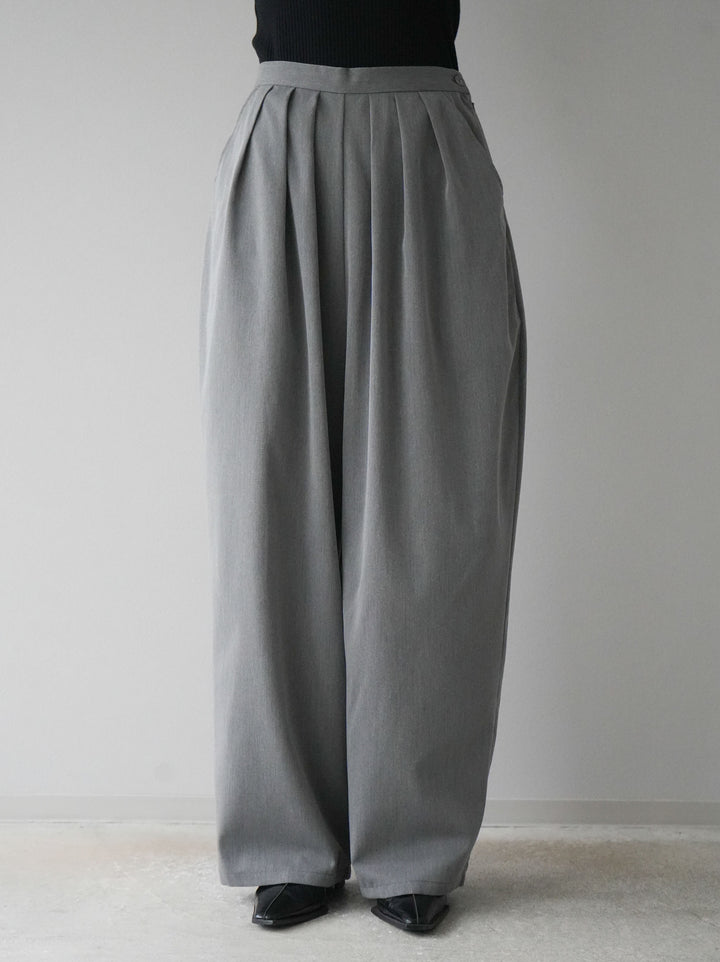 [予約]3タックコクーンパンツ/グレー