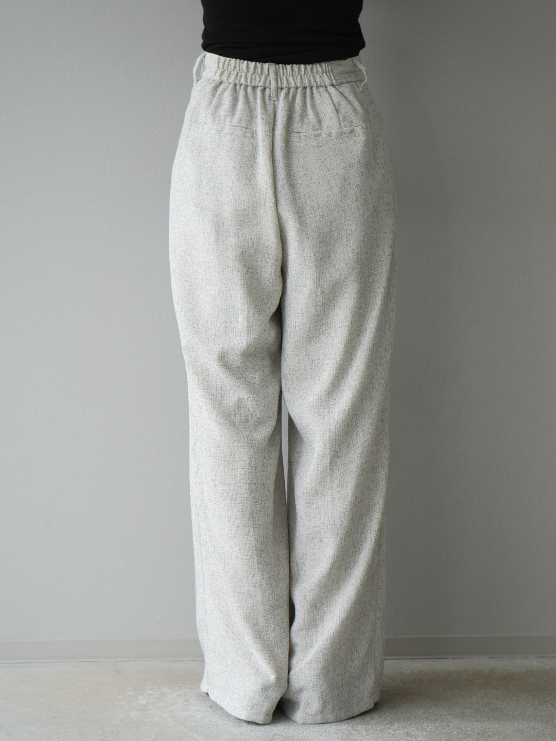 [予約]ミックスツイードタックパンツ/アイボリー