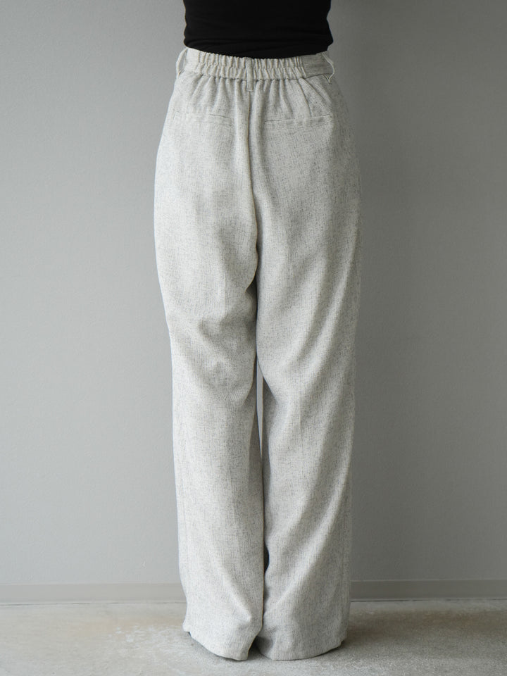 [予約]ミックスツイードタックパンツ/アイボリー