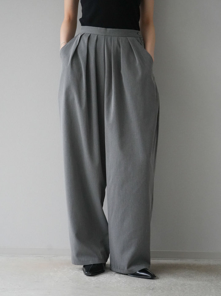 [予約]3タックコクーンパンツ/グレー