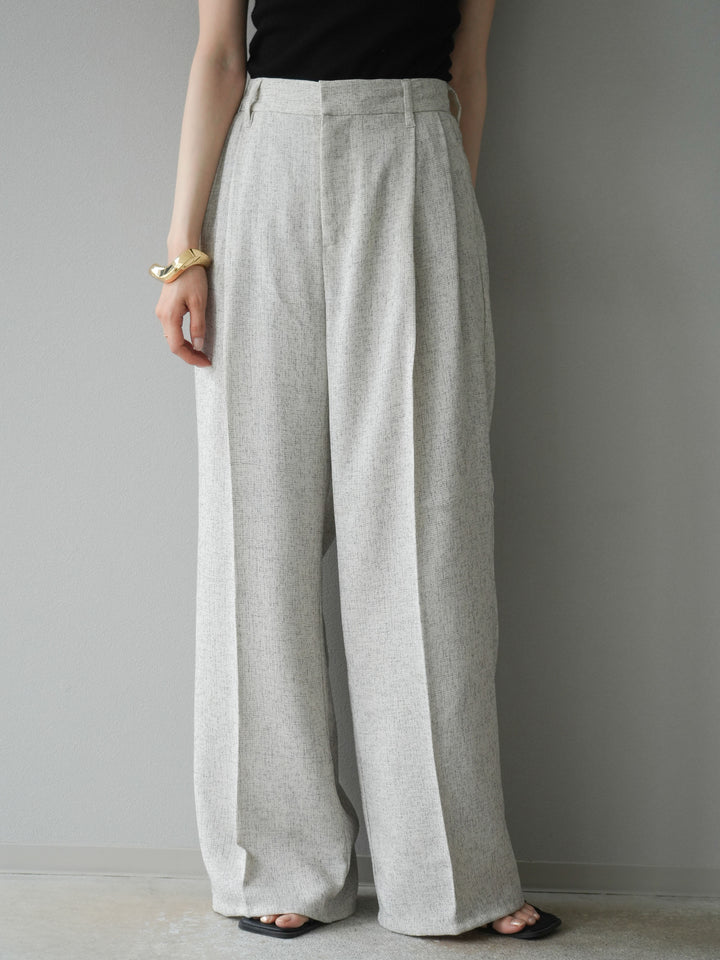 [予約]ミックスツイードタックパンツ/アイボリー