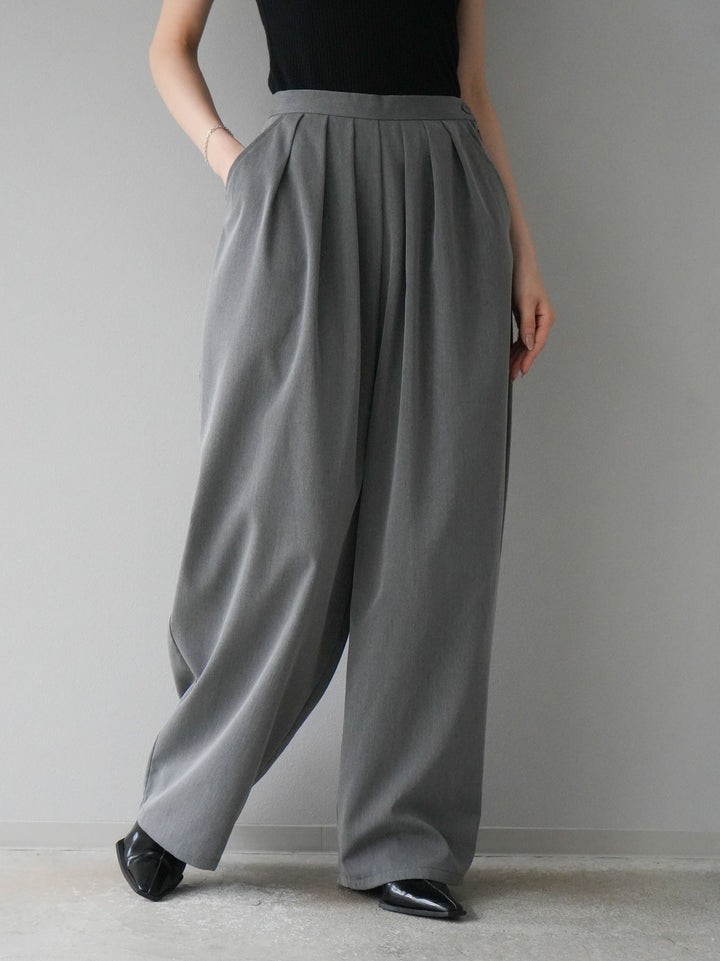 [予約]3タックコクーンパンツ/グレー