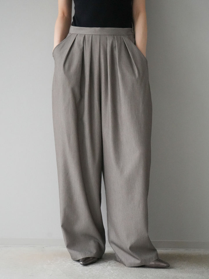 [予約]3タックコクーンパンツ/ベージュ