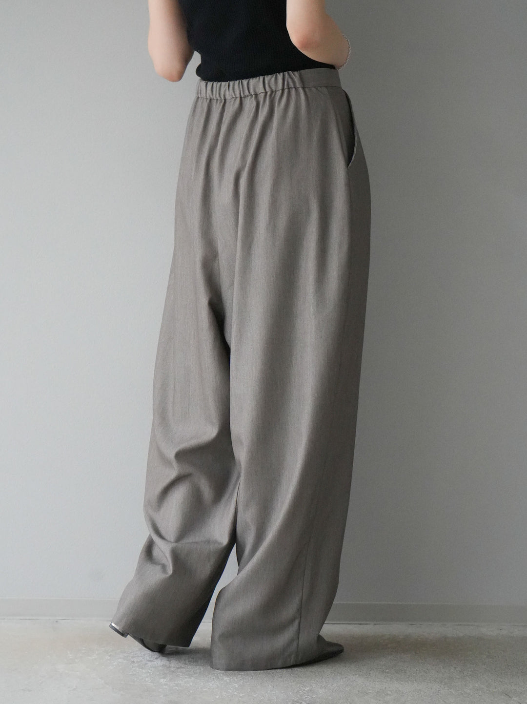 [予約]3タックコクーンパンツ/ベージュ