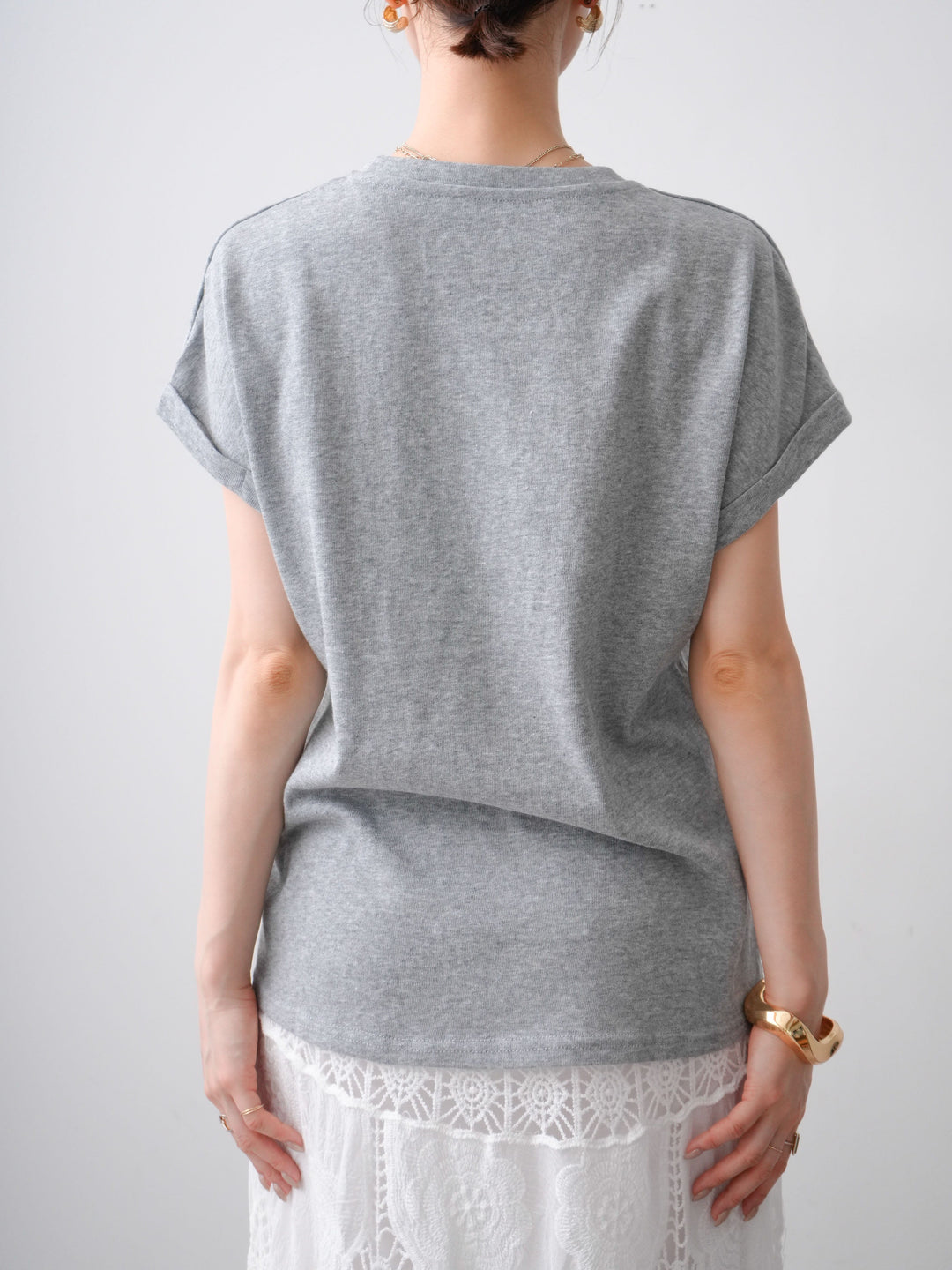 [予約]ドッグエンブロイダリーTEE/gray