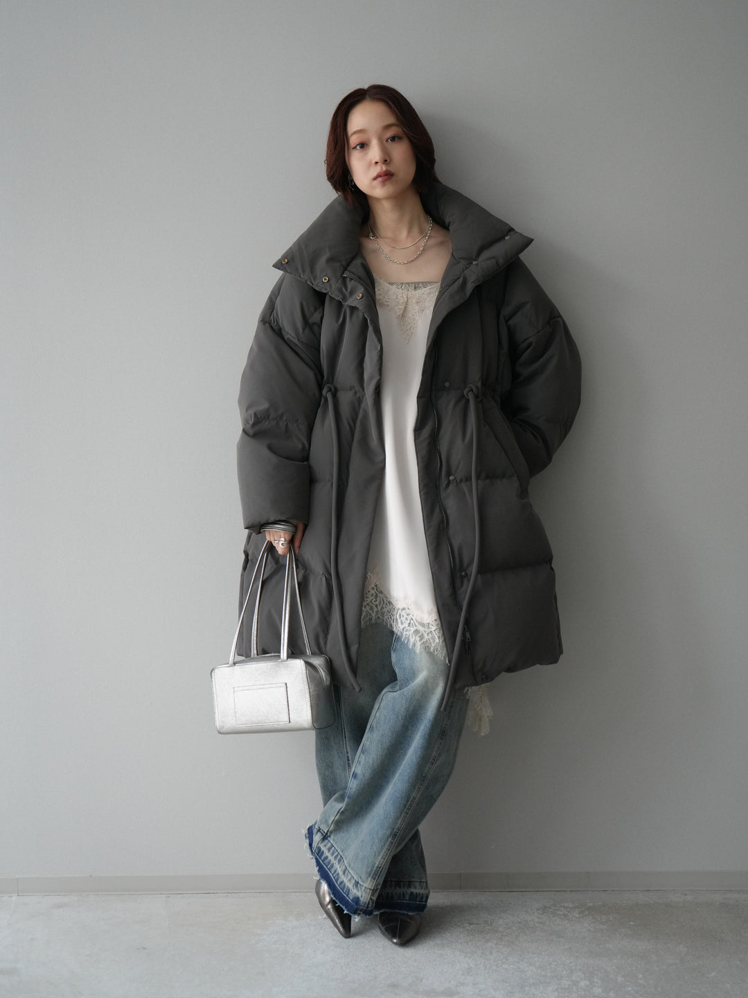 [予約]染めデザインポケットデニムパンツ/blue