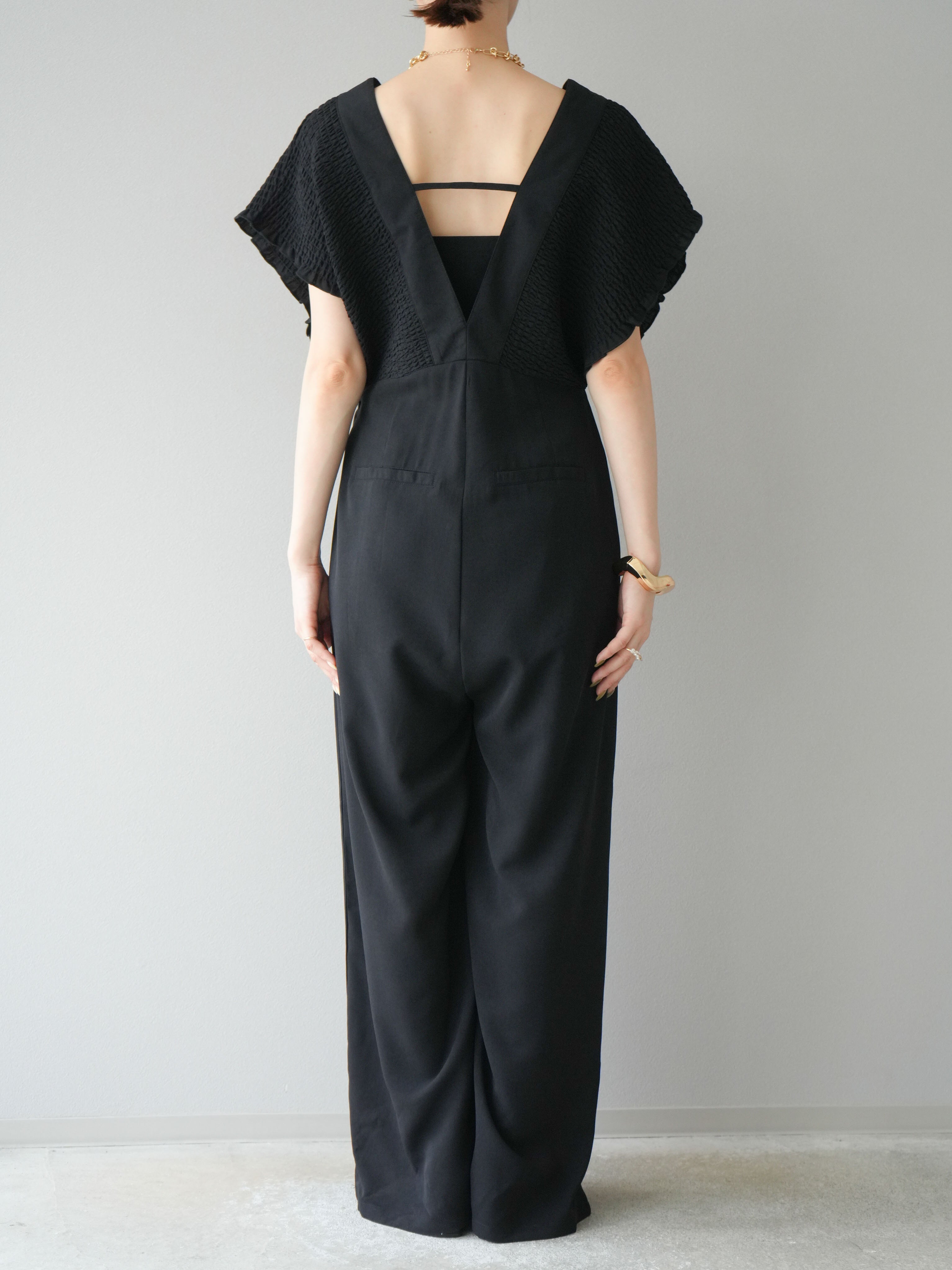 予約]エステルシャーリングオールインワン/ブラック – Lumier