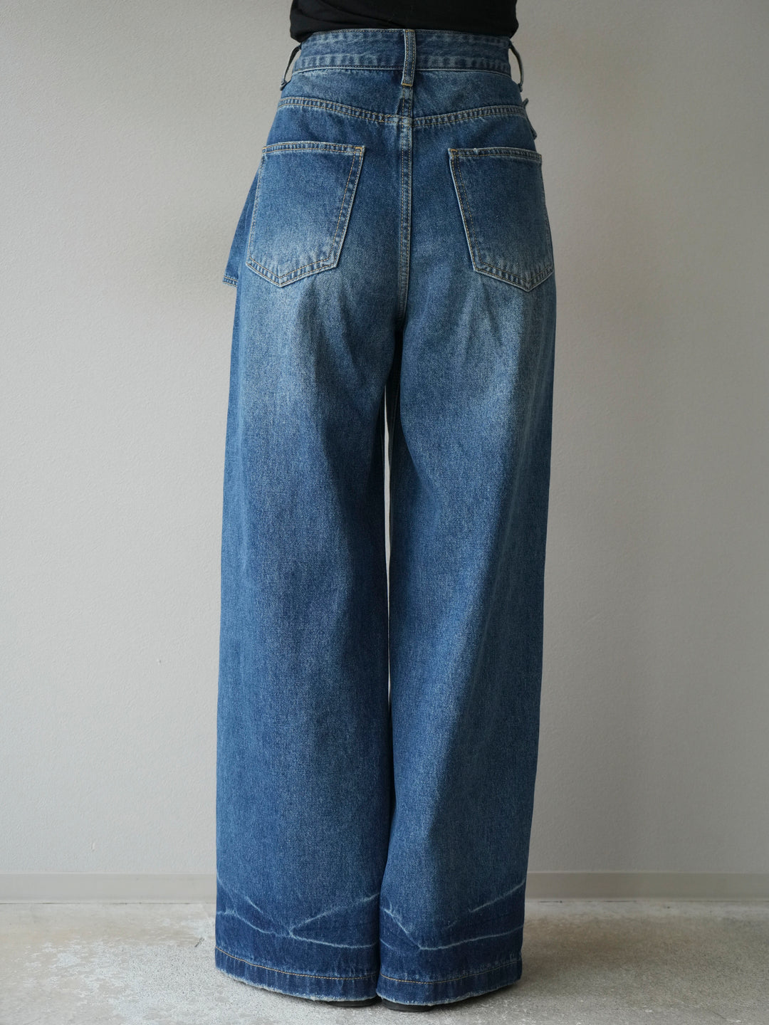 [予約]ラップルーズワイドデニム/ブルー