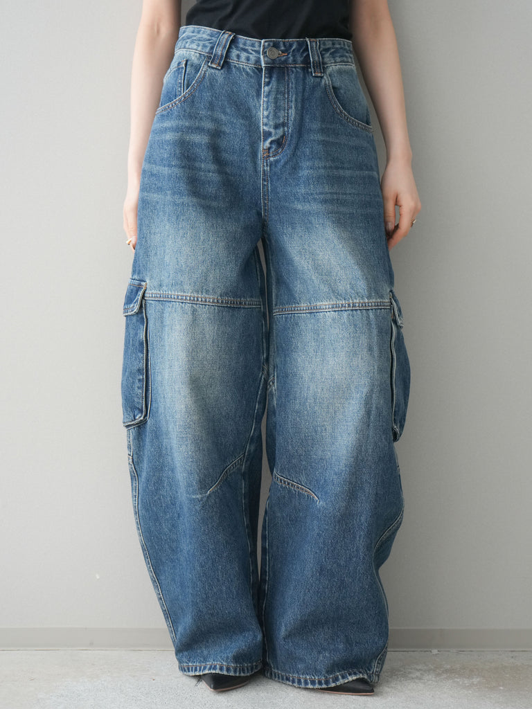 予約]カーゴデニムカーブパンツ/blue – Lumier