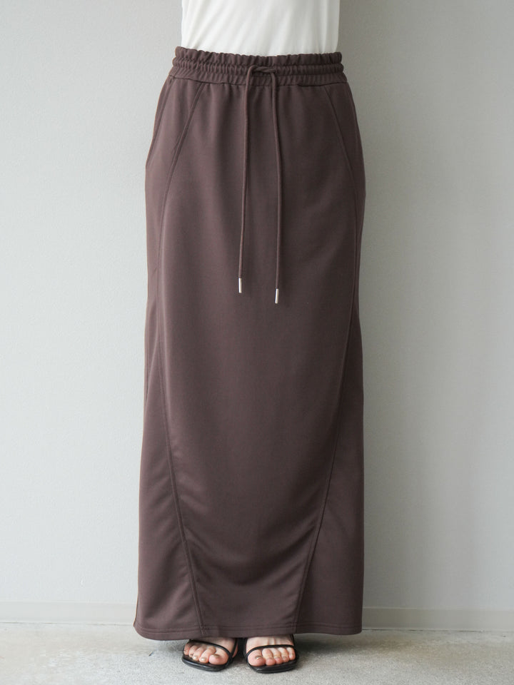 [予約]スウェットロングスカート/ブラウン