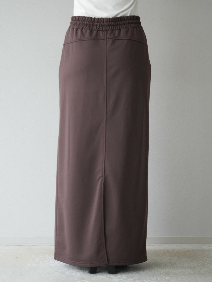 [予約]スウェットロングスカート/ブラウン