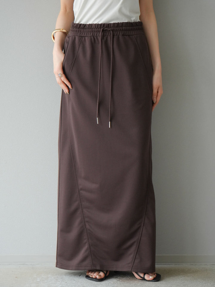 [予約]スウェットロングスカート/ブラウン