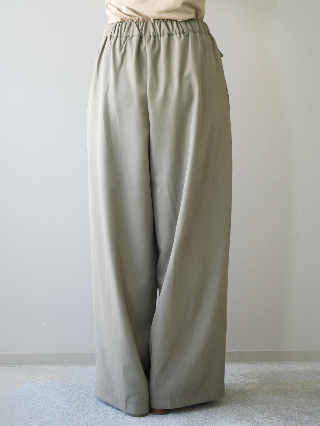 [予約]ドロストデザインワイドスラックス/gray