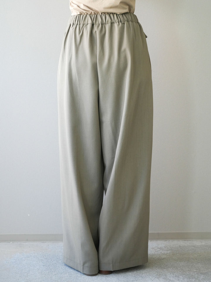 [予約]ドロストデザインワイドスラックス/gray