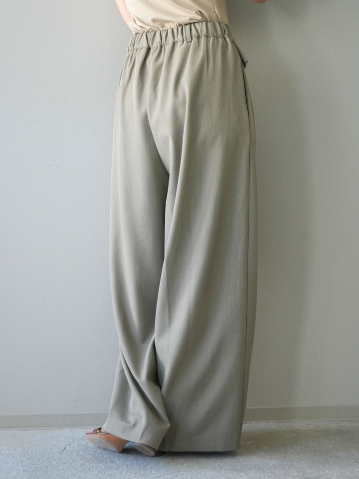 [予約]ドロストデザインワイドスラックス/gray