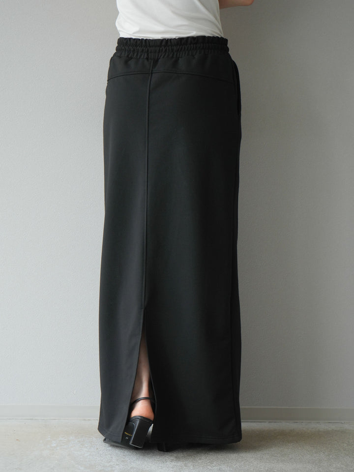 [予約]スウェットロングスカート/ブラック