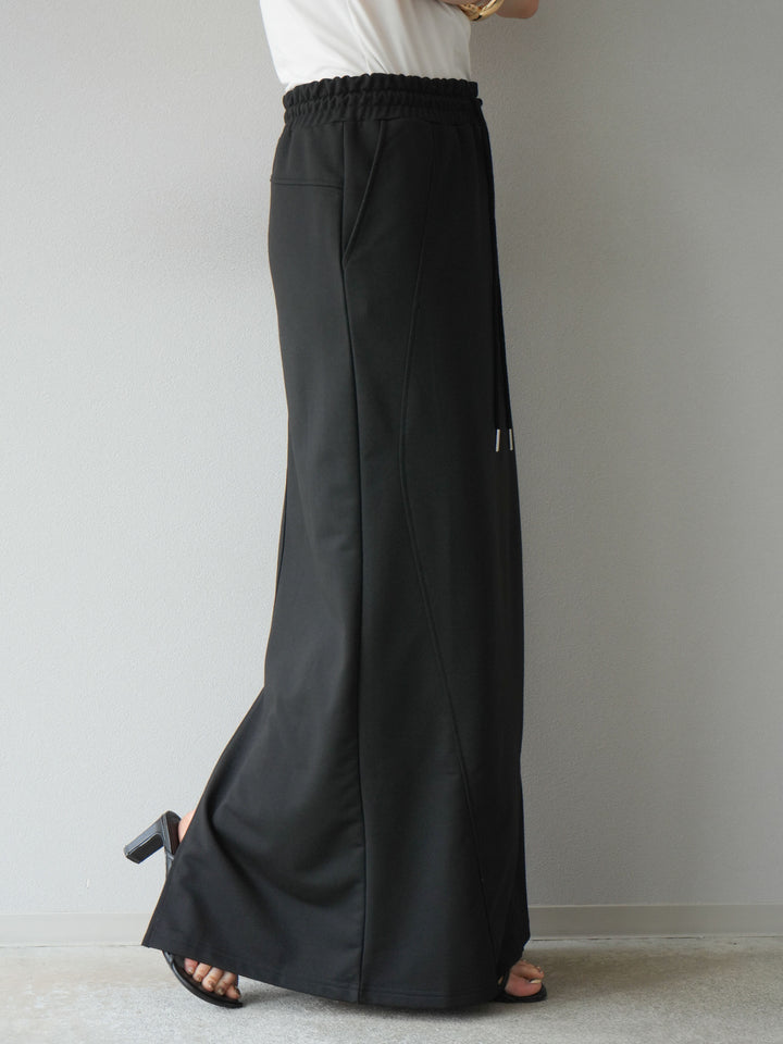 [予約]スウェットロングスカート/ブラック