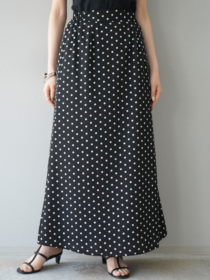 [予約]ドットAラインスカート/ブラック