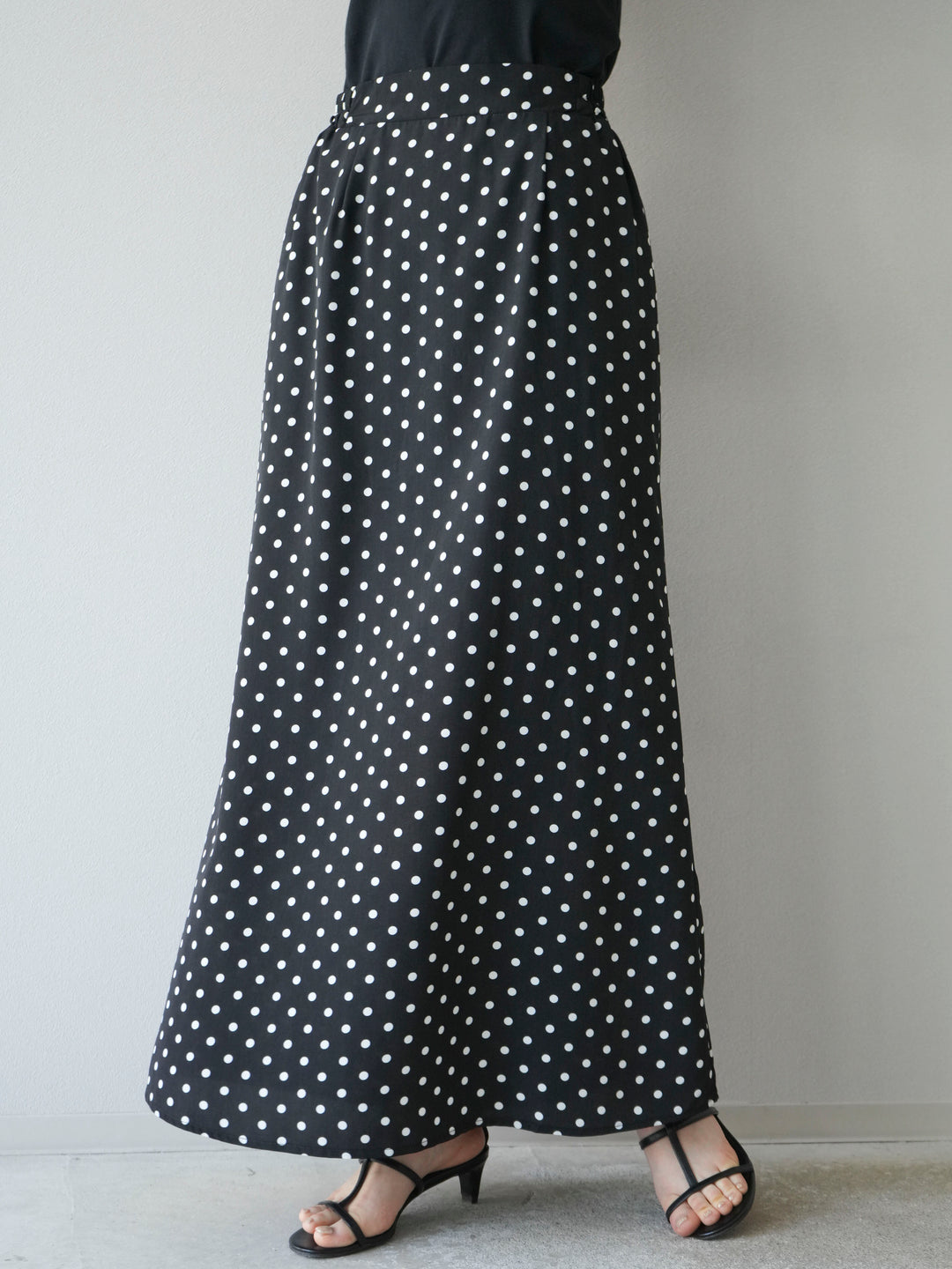 [予約]ドットAラインスカート/ブラック