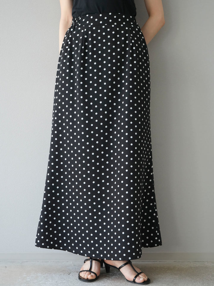 [予約]ドットAラインスカート/ブラック