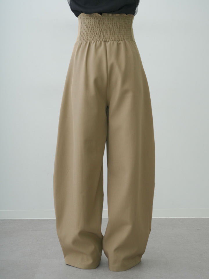 [予約]ハイウエストカーブレッグパンツ/beige