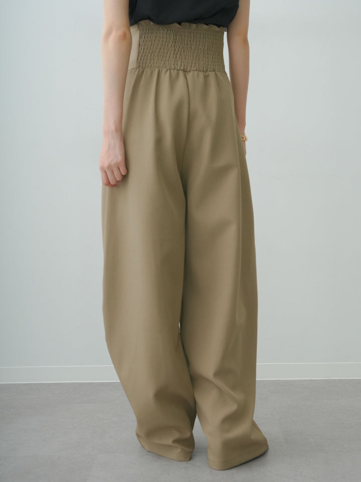 [予約]ハイウエストカーブレッグパンツ/beige