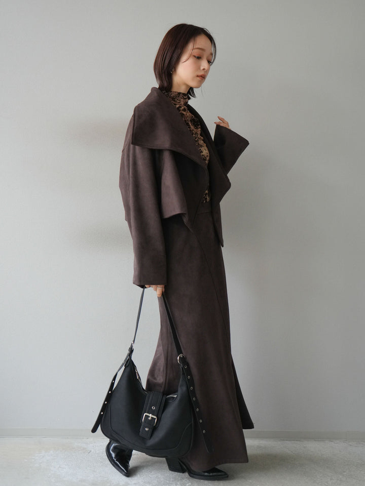 [SET]スエードショートジャケット＆ロングスカートSET UP(2set)