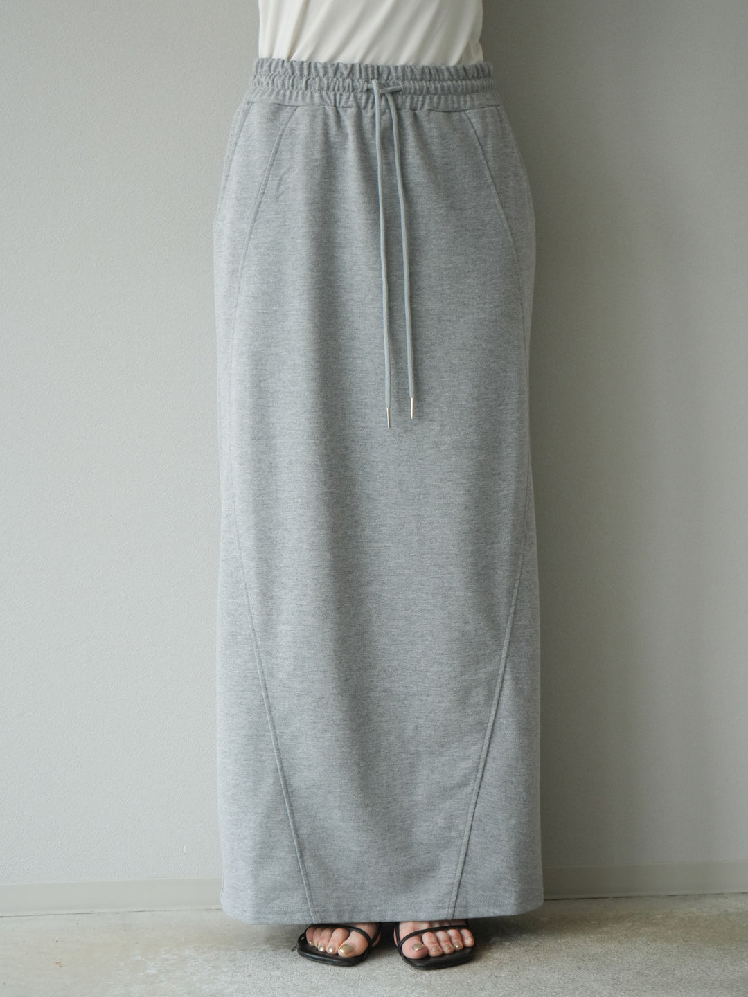 [予約]スウェットロングスカート/グレー