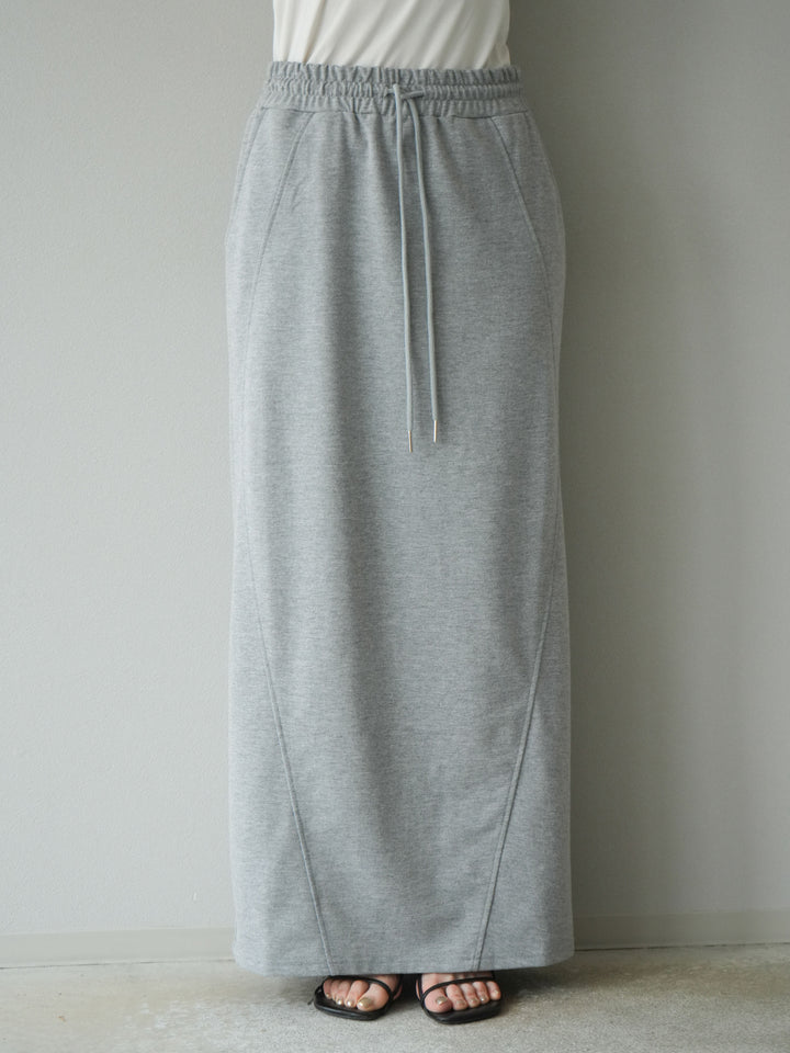 [予約]スウェットロングスカート/グレー