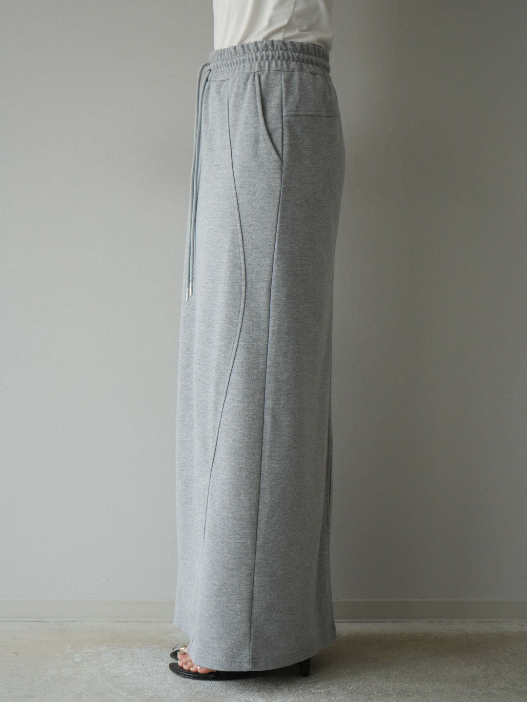 [予約]スウェットロングスカート/グレー
