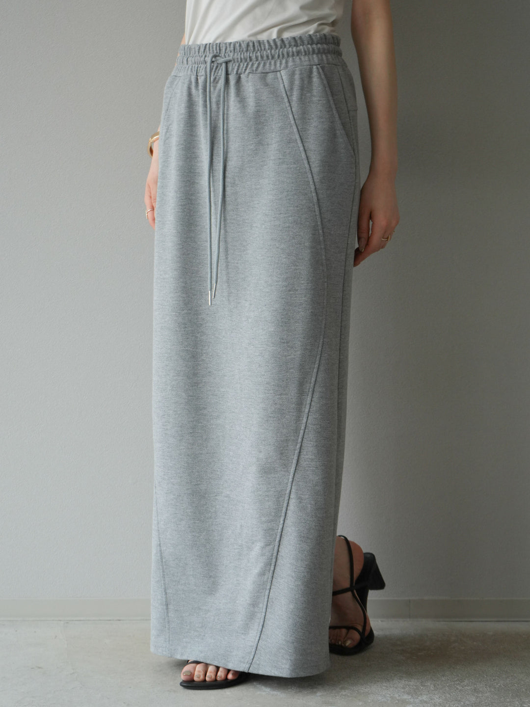 [予約]スウェットロングスカート/グレー