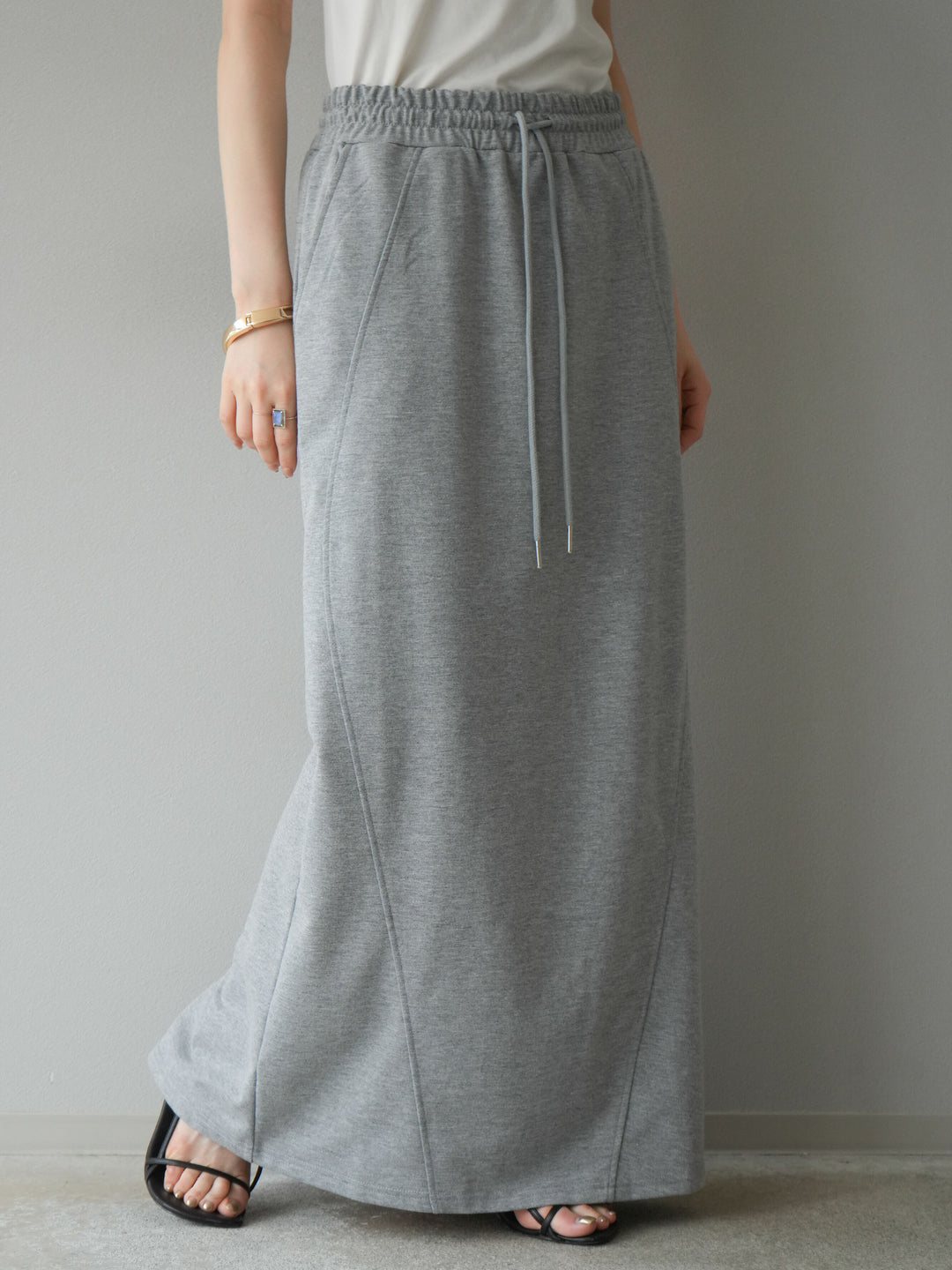 [予約]スウェットロングスカート/グレー