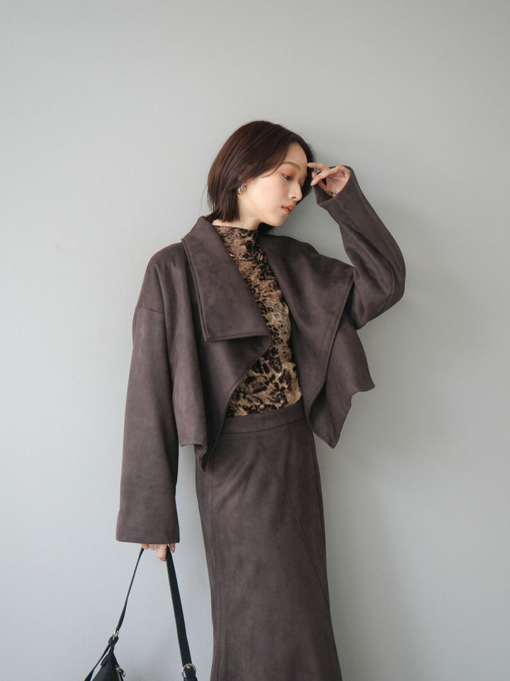 [SET]スエードショートジャケット＆ロングスカートSET UP(2set)