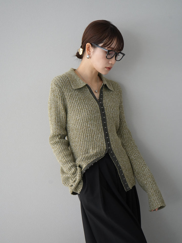 【預購】皮帶設計收口寬褲/黑