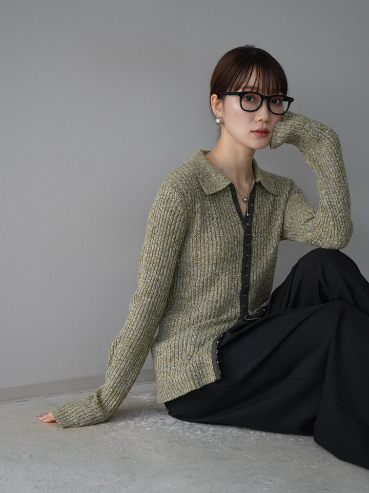 【預購】皮帶設計收口寬褲/黑