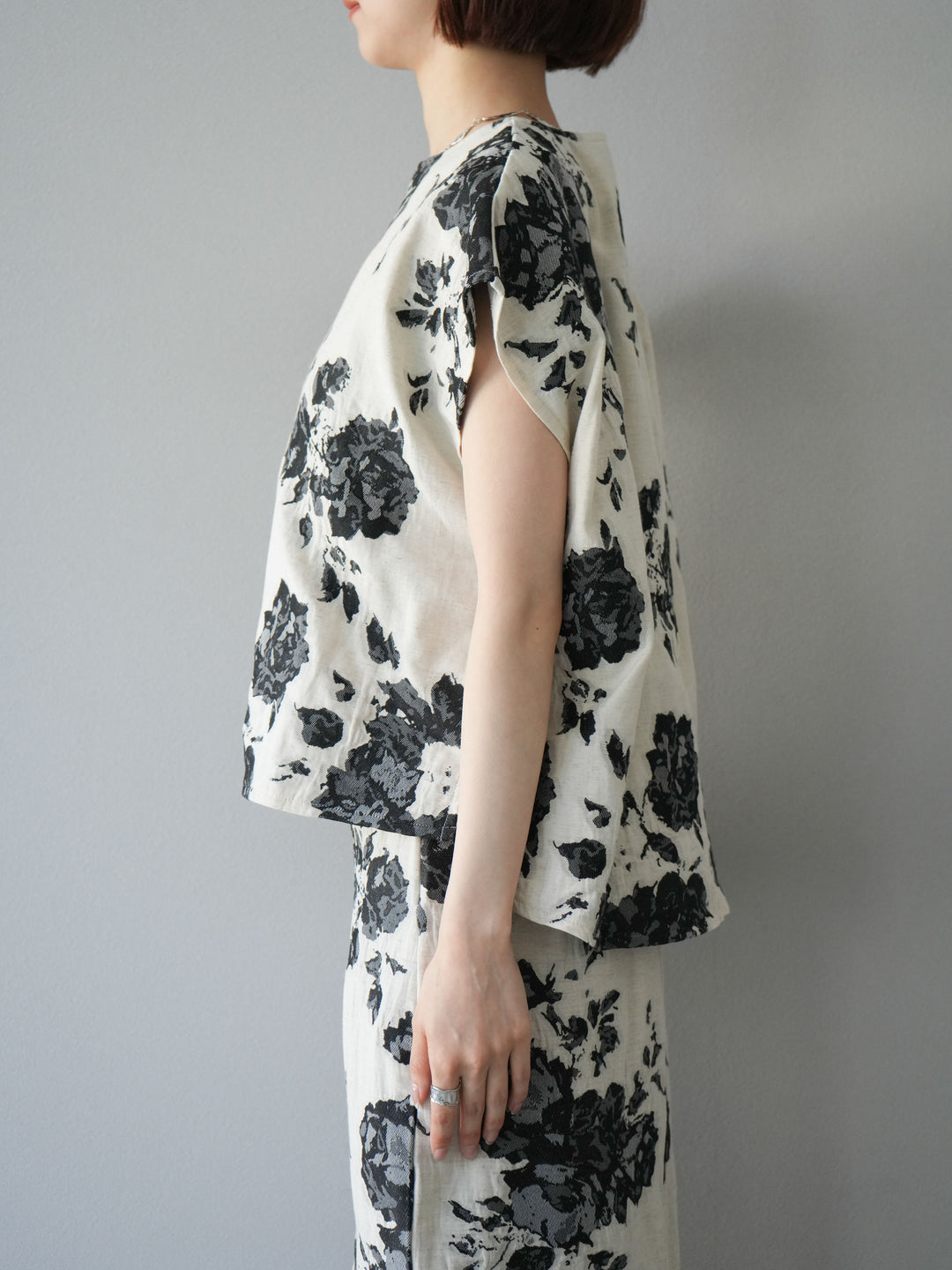 [予約]ジャガードZIPプルオーバー/ブラック