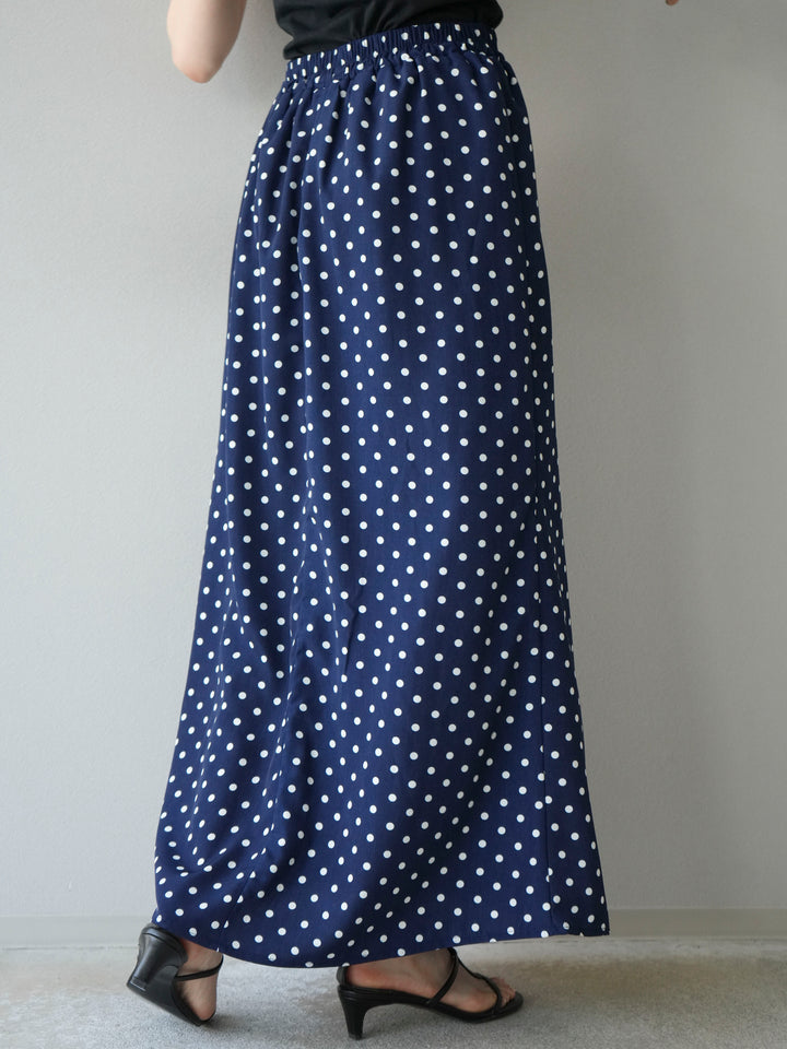 [予約]ドットAラインスカート/ネイビー