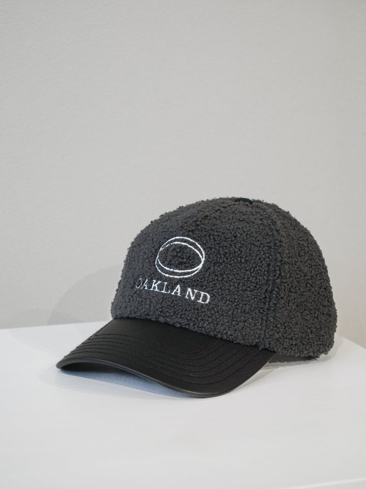 [予約]バイカラーボアCAP/charcoal