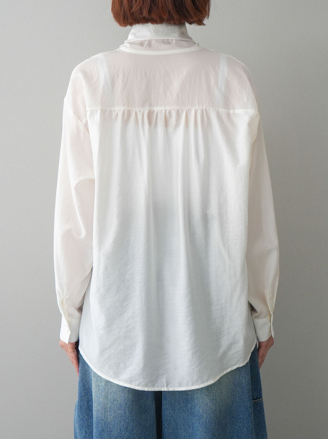 [予約]シアーボウタイブラウス/ivory